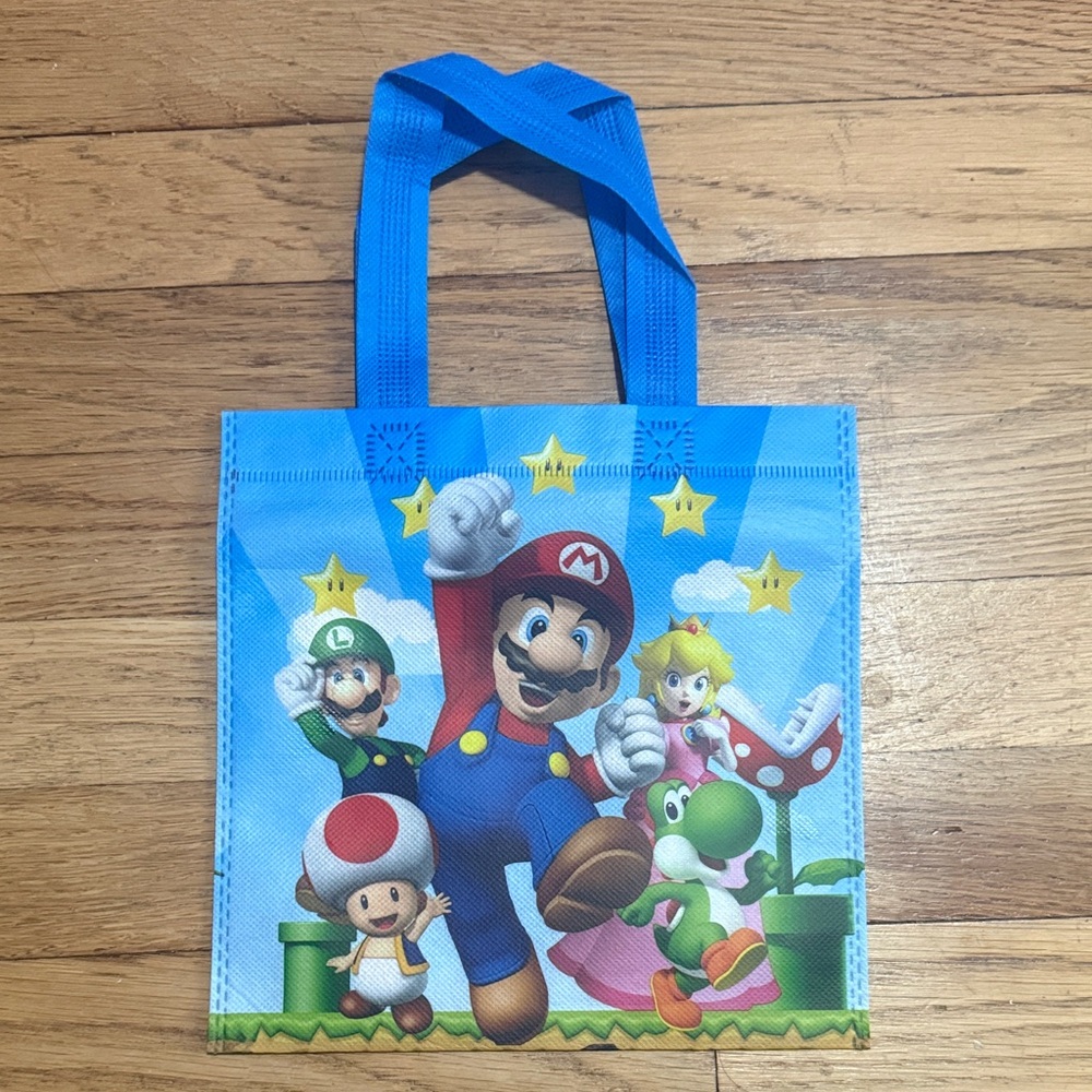 Super Mario Blue Tote Bag